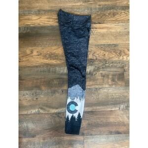 NWOT Colorado Threads Blue/Black Heather Yoga Pants (XS)